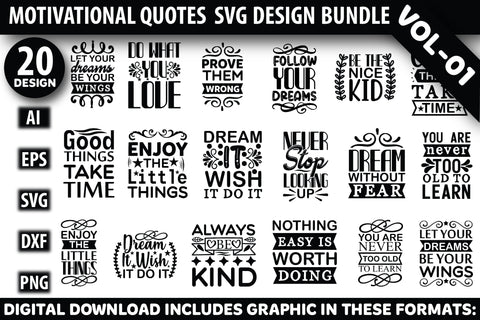 Motivational SVG Design Bundle SVG Rupkotha 