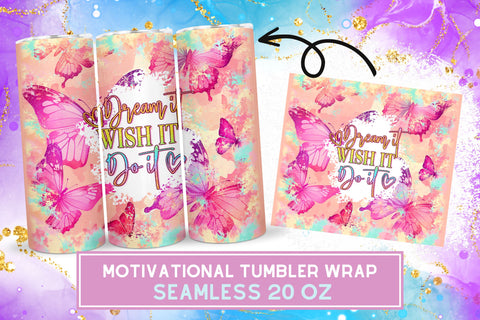 Motivational Tumbler Wrap, Inspirational Tumbler Png, Positive Tumbler Wrap Sublimation PixelKat 