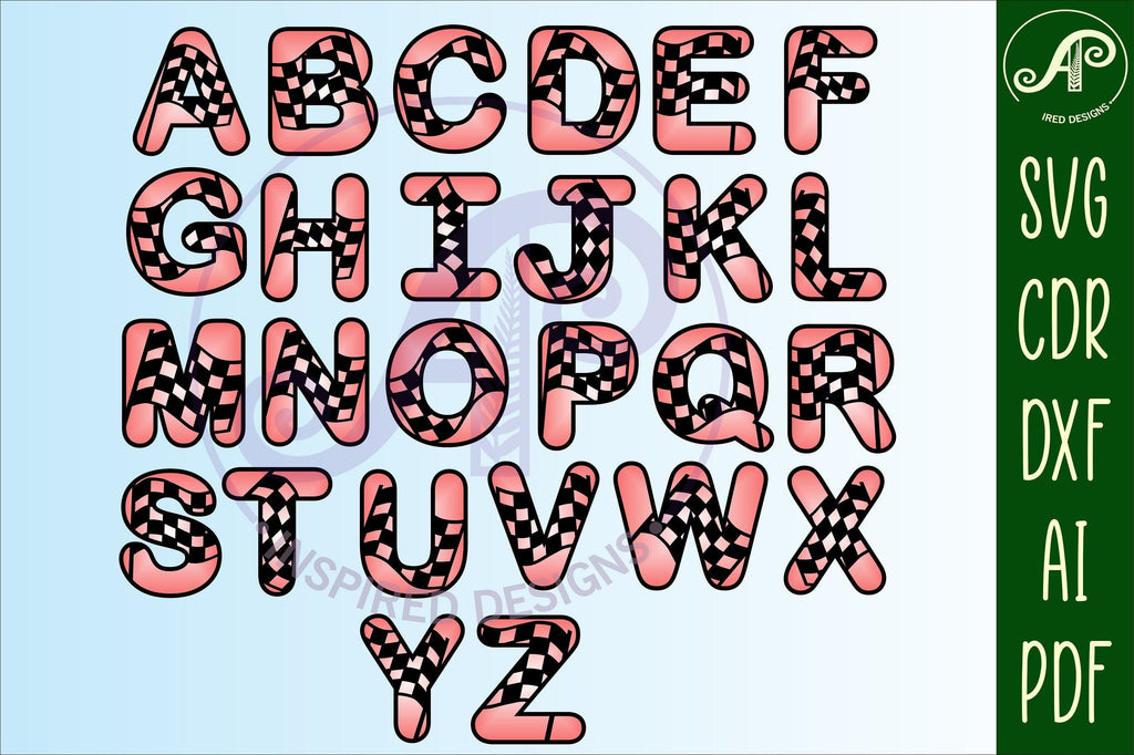 Motocross Alphabet Letter Set Svg - So Fontsy