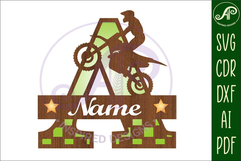 Motocross Capital Monogram Letter A SVG SVG APInspireddesigns 