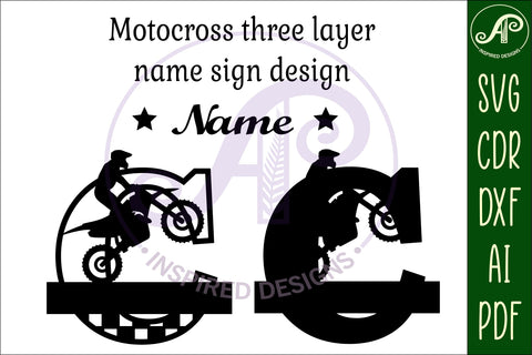 Motocross Capital Monogram Letter C SVG SVG APInspireddesigns 