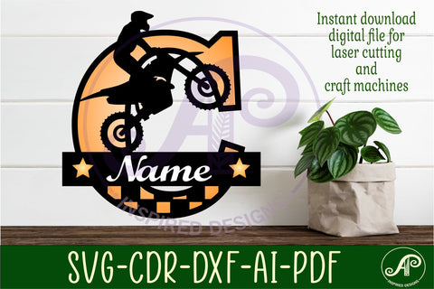 Motocross Capital Monogram Letter C SVG SVG APInspireddesigns 