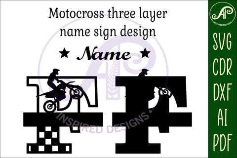 Motocross Capital Monogram Letter F SVG SVG APInspireddesigns 