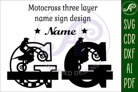 Motocross Capital Monogram Letter G SVG SVG APInspireddesigns 