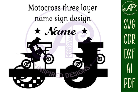 Motocross Capital Monogram Letter J SVG SVG APInspireddesigns 