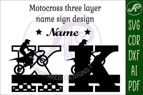 Motocross Capital Monogram Letter K SVG SVG APInspireddesigns 