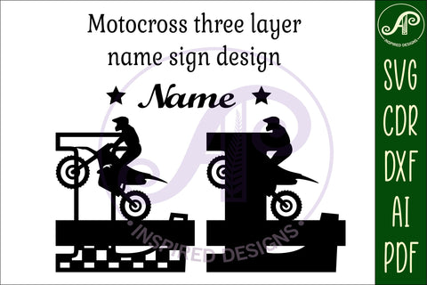 Motocross Capital Monogram Letter L SVG SVG APInspireddesigns 