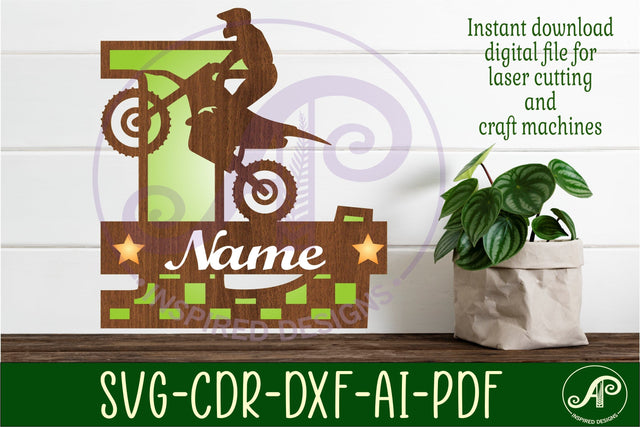 Motocross Capital Monogram Letter L SVG SVG APInspireddesigns 