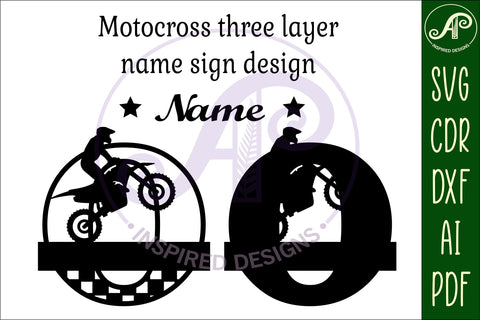Motocross Capital Monogram Letter O SVG SVG APInspireddesigns 