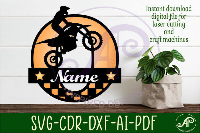 Motocross Capital Monogram Letter O SVG SVG APInspireddesigns 