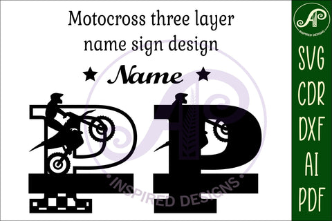 Motocross Capital Monogram Letter P SVG SVG APInspireddesigns 