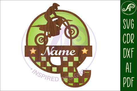 Motocross Capital Monogram Letter Q SVG SVG APInspireddesigns 