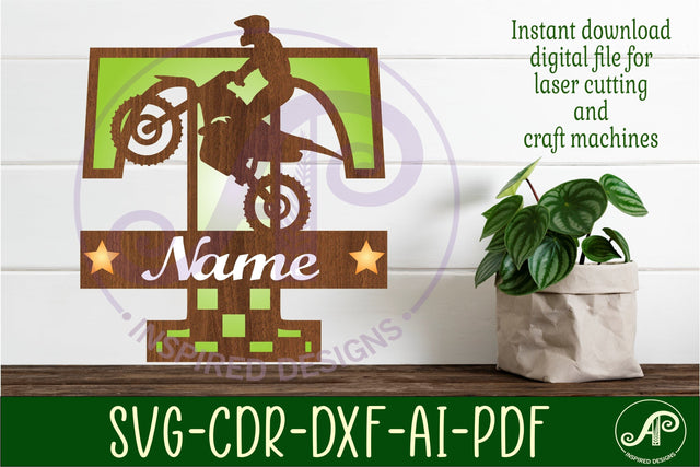 Motocross Capital Monogram Letter T SVG SVG APInspireddesigns 