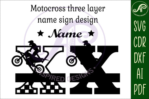 Motocross Capital Monogram Letter X SVG SVG APInspireddesigns 