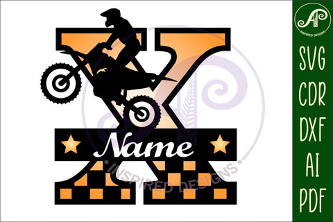 Motocross Capital Monogram Letter X SVG SVG APInspireddesigns 