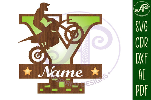 Motocross Capital Monogram Letter Y SVG SVG APInspireddesigns 