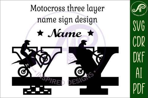 Motocross Capital Monogram Letter Y SVG SVG APInspireddesigns 