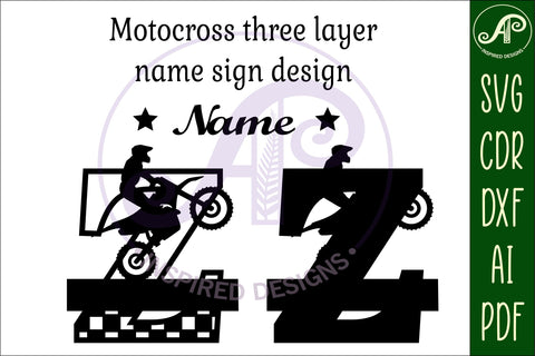 Motocross Capital Monogram Letter Z SVG SVG APInspireddesigns 