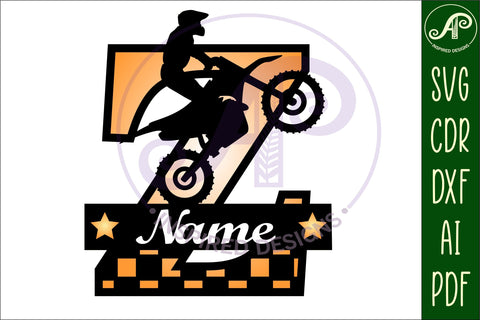 Motocross Capital Monogram Letter Z SVG SVG APInspireddesigns 