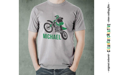 Motocross Dirt Bike design - SVG file for crafters SVG CleanCutCreative 