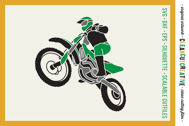 Motocross Dirt Bike design - SVG file for crafters SVG CleanCutCreative 