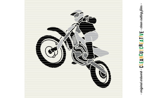 Motocross Dirt Bike design - SVG file for crafters SVG CleanCutCreative 