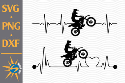 Motocross Heartbeat SVG, PNG, DXF Digital Files Include SVG SVGStoreShop 