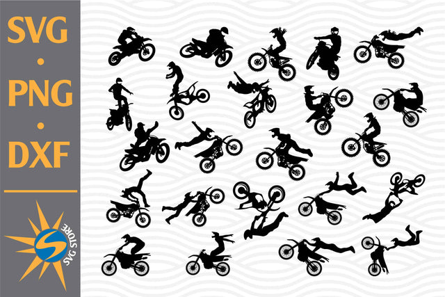 Motocross Silhouette SVG, PNG, DXF Digital Files Include SVG SVGStoreShop 