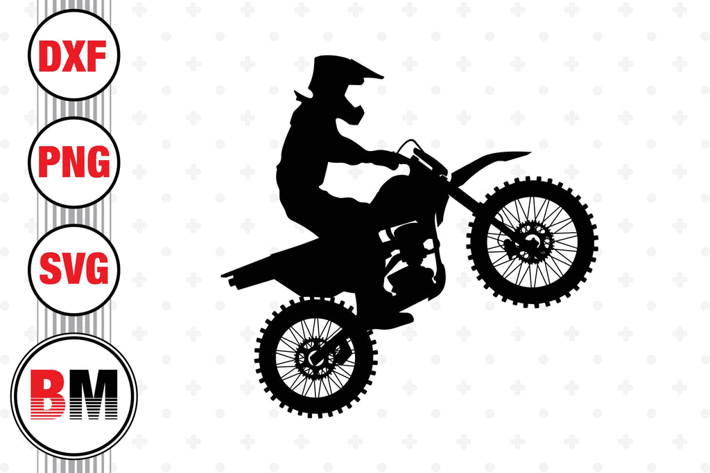 Motocross Silhouette SVG, PNG, DXF Files - So Fontsy