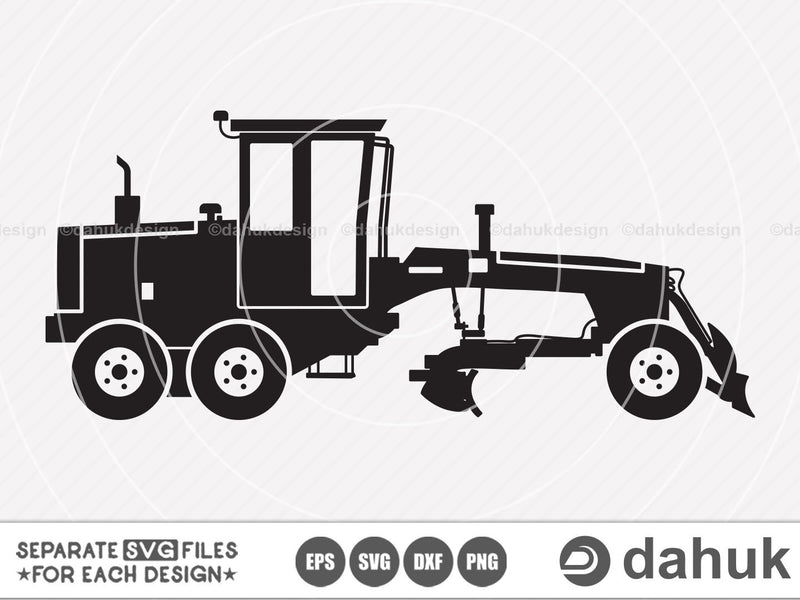 Motor Grader svg, Road Grader svg, Construction Vector, Cut file, for ...