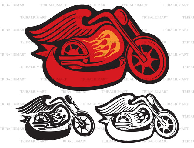 Motorcycle emblem SVG TribaliumArtSF 