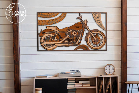 Motorcycle Harley Davidson Multilayer Laser Cut File SVG LaserCutano 