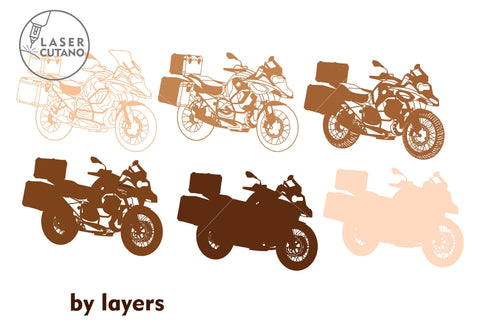 MOTORCYCLE Laser Cutting Wood Wall Art, Handmade Gift for Rider, Moto SVG LaserCutano 