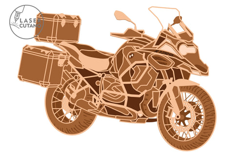 MOTORCYCLE Laser Cutting Wood Wall Art, Handmade Gift for Rider, Moto SVG LaserCutano 