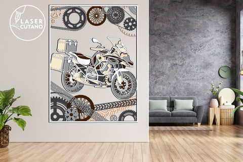 MOTORCYCLE Motorbike BMW R1250G Cut Template SVG LaserCutano 