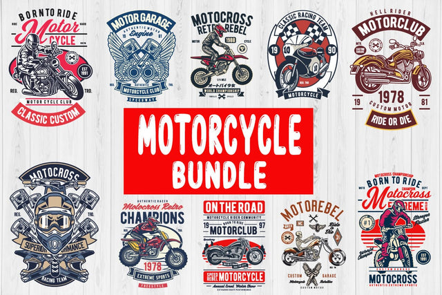 Motorcycle svg bundle 10 design SVG svgteam 