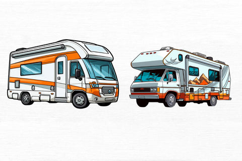 Motorhome Clipart bundle Sublimation Regulrcrative 