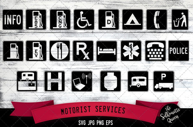 Motorist services Icon SVG -Vector Symbol Commercial & Personal Use- Cricut,Silhouette,Cameo,Vinyl Cut SVG Loveleen Kaur 