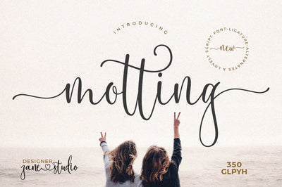 Motting script | Ligature-Alternates Font Zane Studio55 