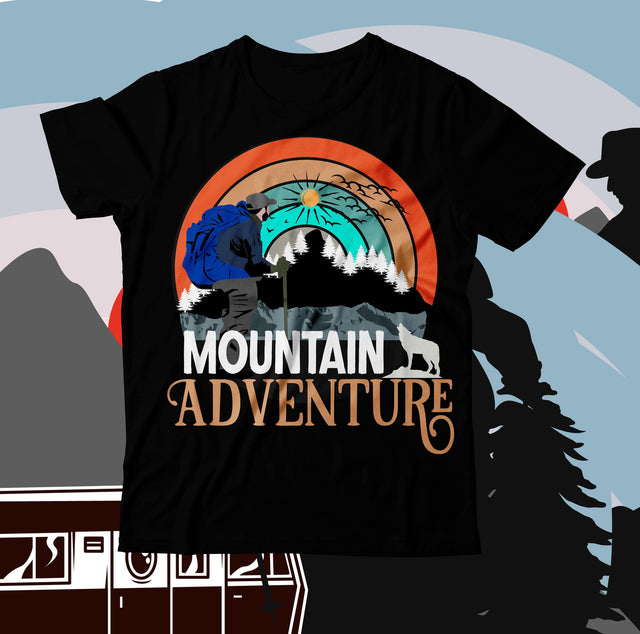 Mountain AdventureT-Shirt Design , Mountain Adventure SVG Design SVG BlackCatsMedia 