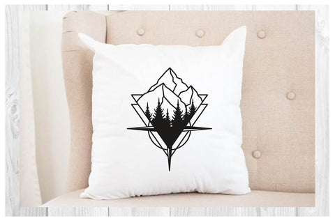 mountain and compass svg, dxf, eps, png SVG dadan_pm 