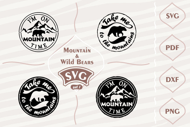 Mountain and wild bears - SVG bundle 1 SVG Digital Mojito 