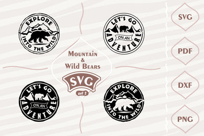 Mountain and wild bears - SVG bundle 2 SVG Digital Mojito 