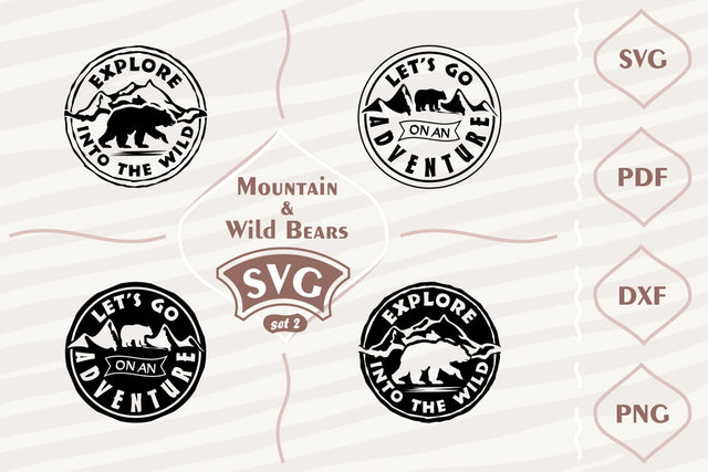 Mountain and wild bears - SVG bundle 2 SVG Digital Mojito 
