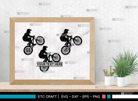 Mountain Biking Monogram, Mountain Biking Silhouette, Mountain Bike Svg, Mountain Bicycle Svg, Mountain Sport Svg, SB00047 SVG ETC Craft 