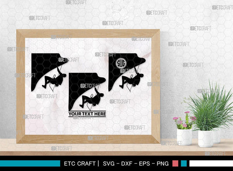 Mountain Climbing Monogram, Mountain Climbing Silhouette, Mountain Climbing SVG, Mountain Svg, Climbing Svg, SB00390 SVG ETC Craft 
