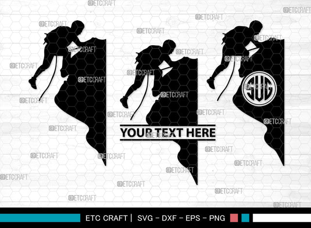 Mountain Climbing Monogram, Mountain Climbing Silhouette, Mountain Climbing SVG, Mountain Svg, Climbing Svg, SB00390 SVG ETC Craft 
