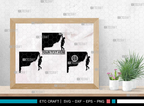 Mountain Climbing Monogram, Mountain Climbing Silhouette, Mountain Climbing SVG, Mountain Svg, Climbing Svg, SB00390 SVG ETC Craft 