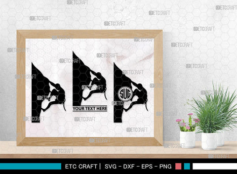 Mountain Climbing Monogram, Mountain Climbing Silhouette, Mountain Climbing SVG, Mountain Svg, Climbing Svg, SB00390 SVG ETC Craft 