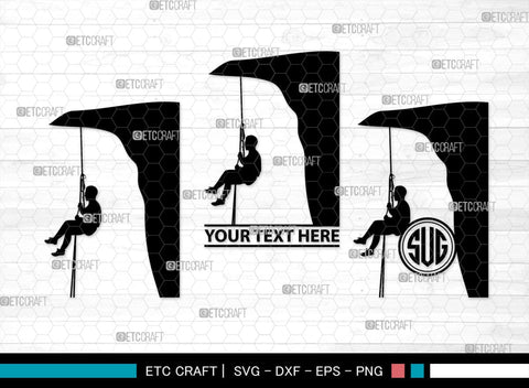 Mountain Climbing Monogram, Mountain Climbing Silhouette, Mountain Climbing SVG, Mountain Svg, Climbing Svg, SB00390 SVG ETC Craft 